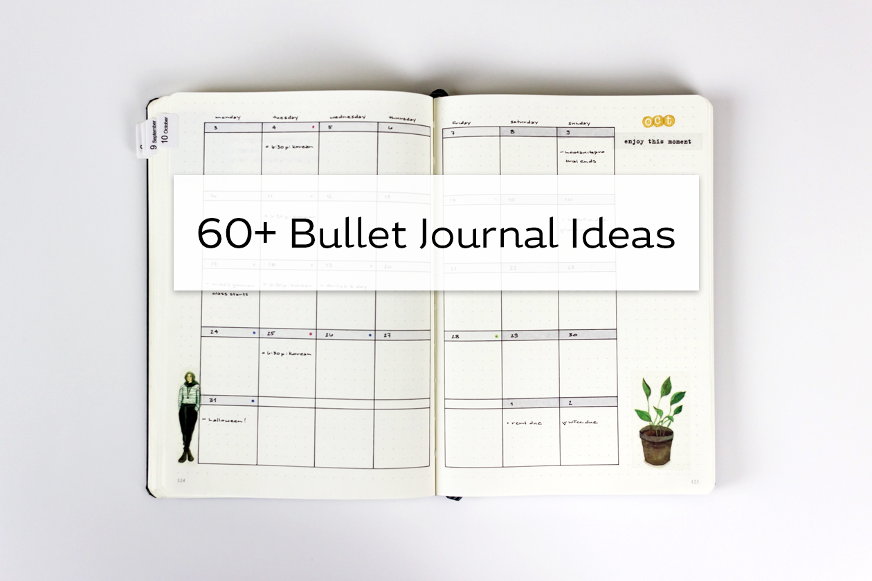 60+ Bullet Journal Entry Ideas